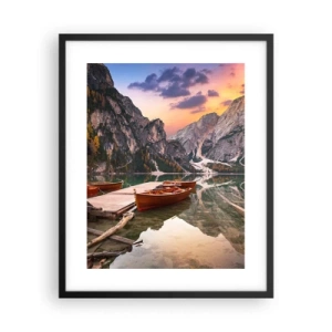 Poster in einem schwarzem Rahmen - Versprechen des Tages - 40x50 cm