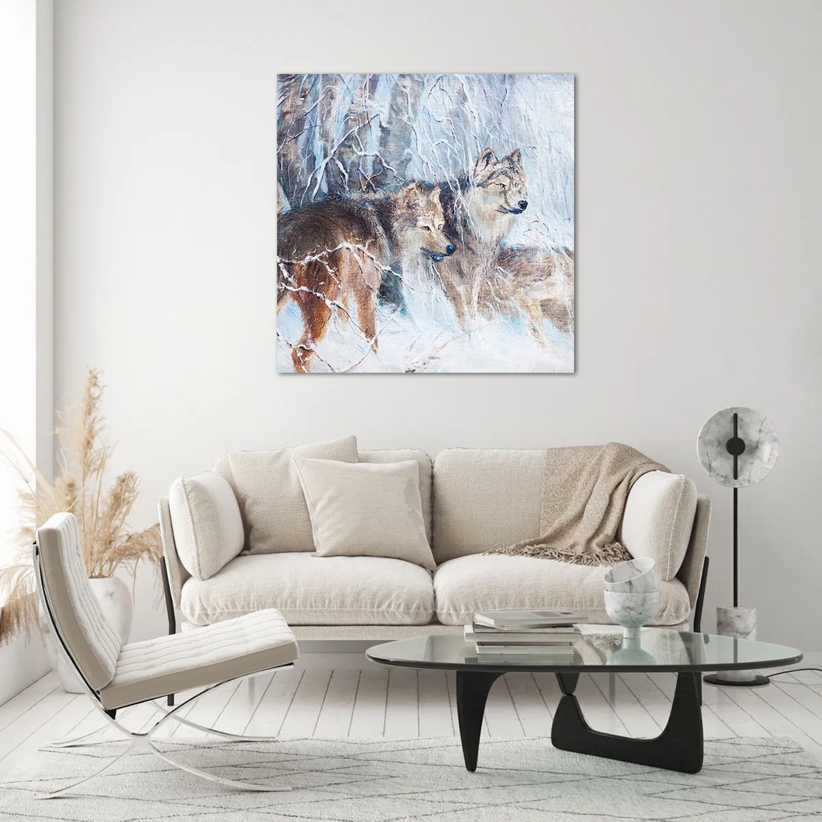 Glasbild - Bild auf glas - Beachtung! Hier kommt ... - 60x60 cm