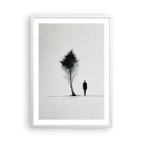 Poster in einem weißen Rahmen - Wir wandern alle - 50x70 cm