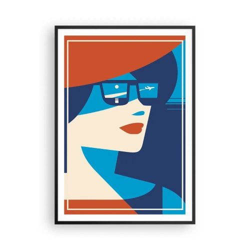 Poster in einem schwarzem Rahmen - Urlaubsreise - 70x100 cm