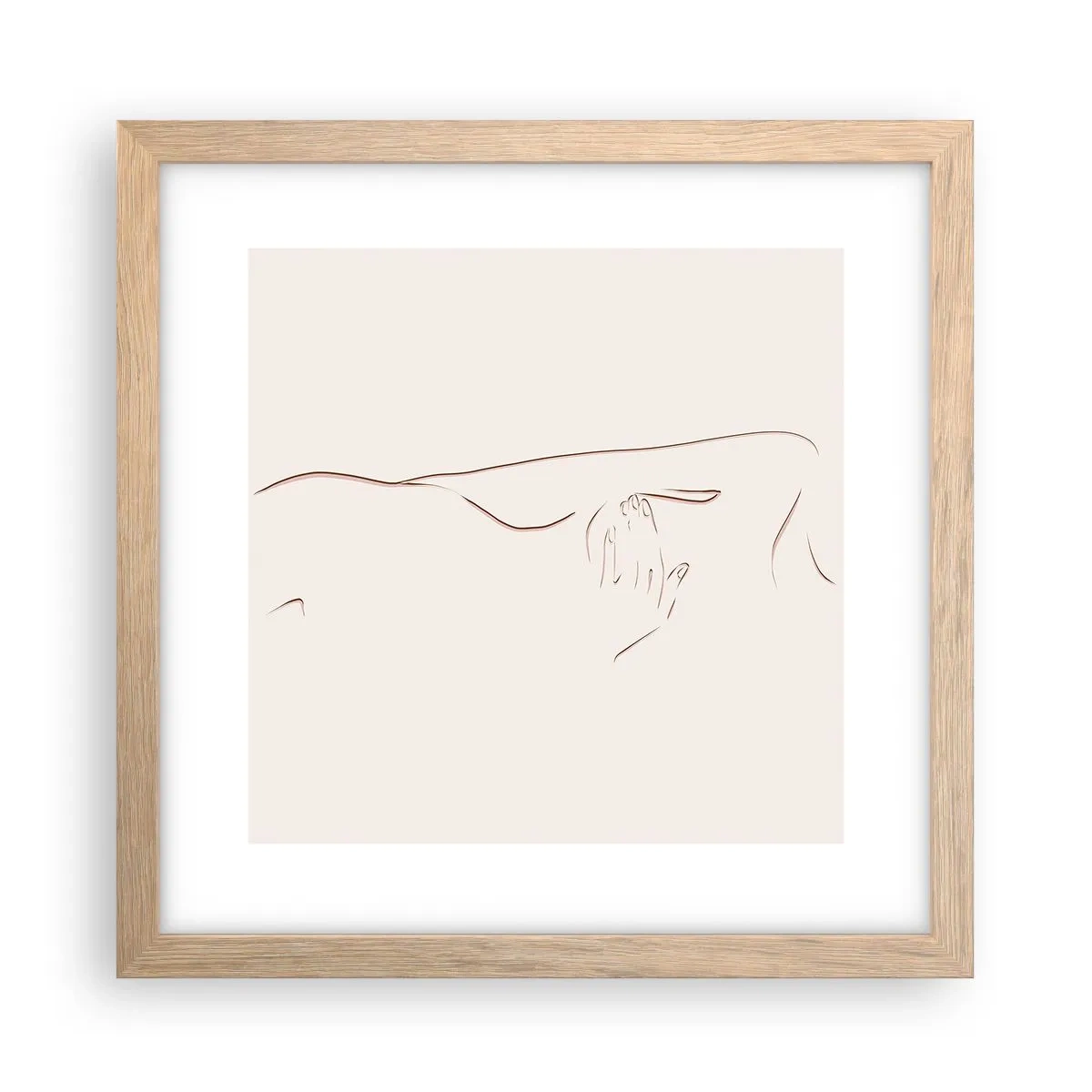 Poster in einem Rahmen aus heller Eiche - Die Form des Verlangens - 30x30 cm