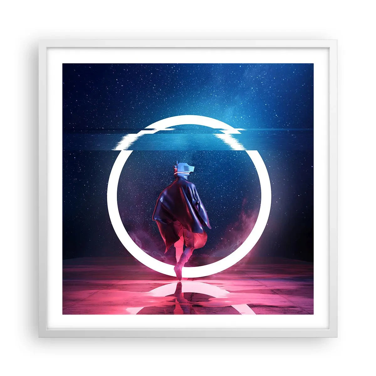 Poster in einem weißen Rahmen - Zwischen den Welten - 60x60 cm
