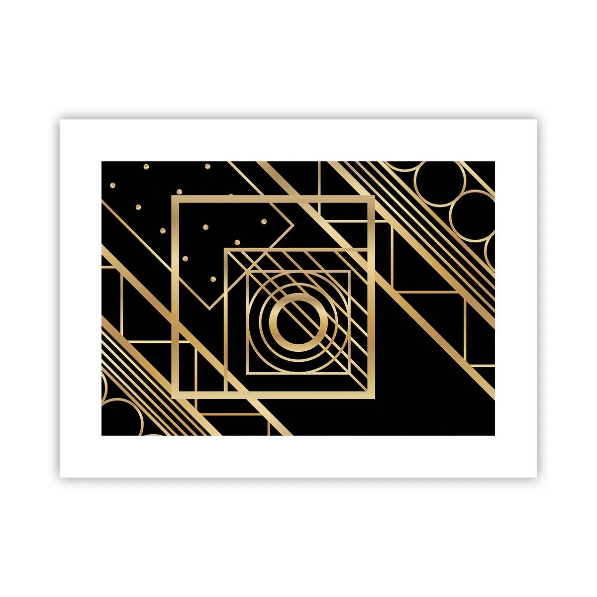 Poster - Goldene Geometrie - 40x30 cm