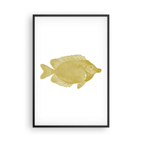 Poster in einem schwarzem Rahmen - Fisch und das war’s - 61x91 cm
