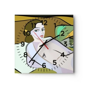 Wanduhr - Glasuhr - Intimes Porträt - 40x40 cm