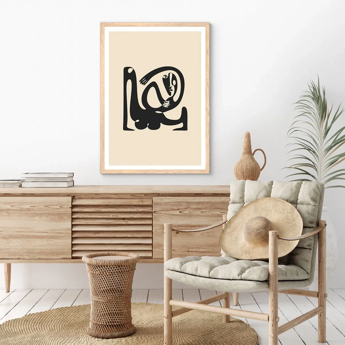 Poster in einem Rahmen aus heller Eiche - Fast wie Picasso - 61x91 cm