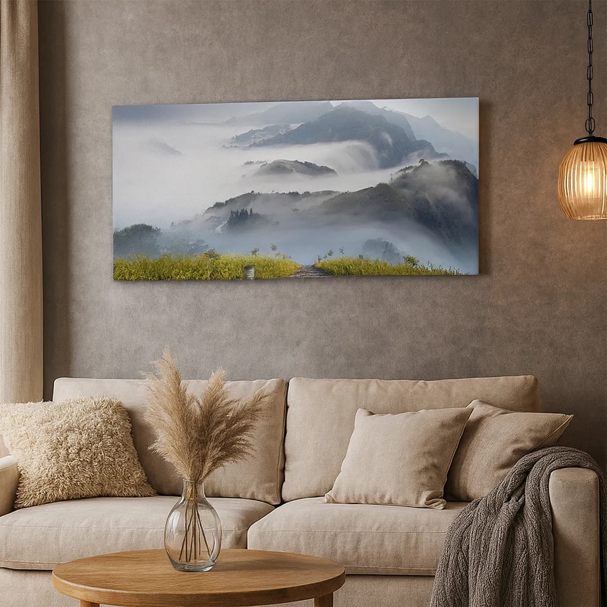 Bild auf Leinwand - Leinwandbild - Immer noch den Wolken entgegen - 30x30 cm