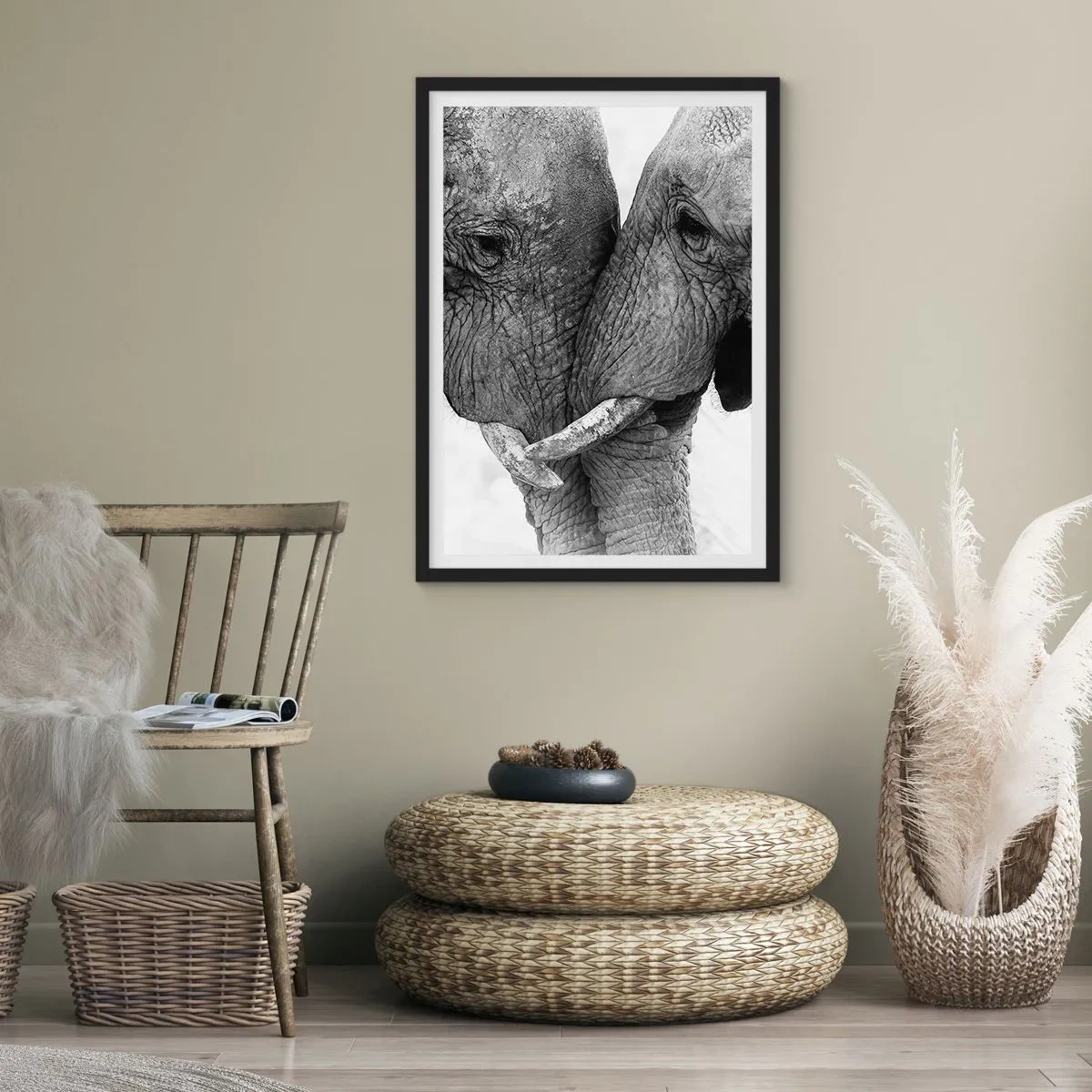 Poster in einem schwarzem Rahmen - Herzliches Geständnis - 70x100 cm