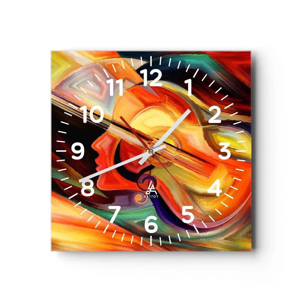 Wanduhr - Glasuhr - Alles ist gut - 30x30 cm