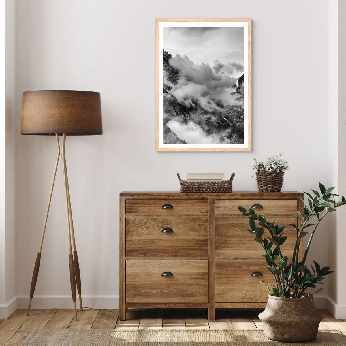 Poster in einem Rahmen aus heller Eiche - Schön und grausam - 70x100 cm