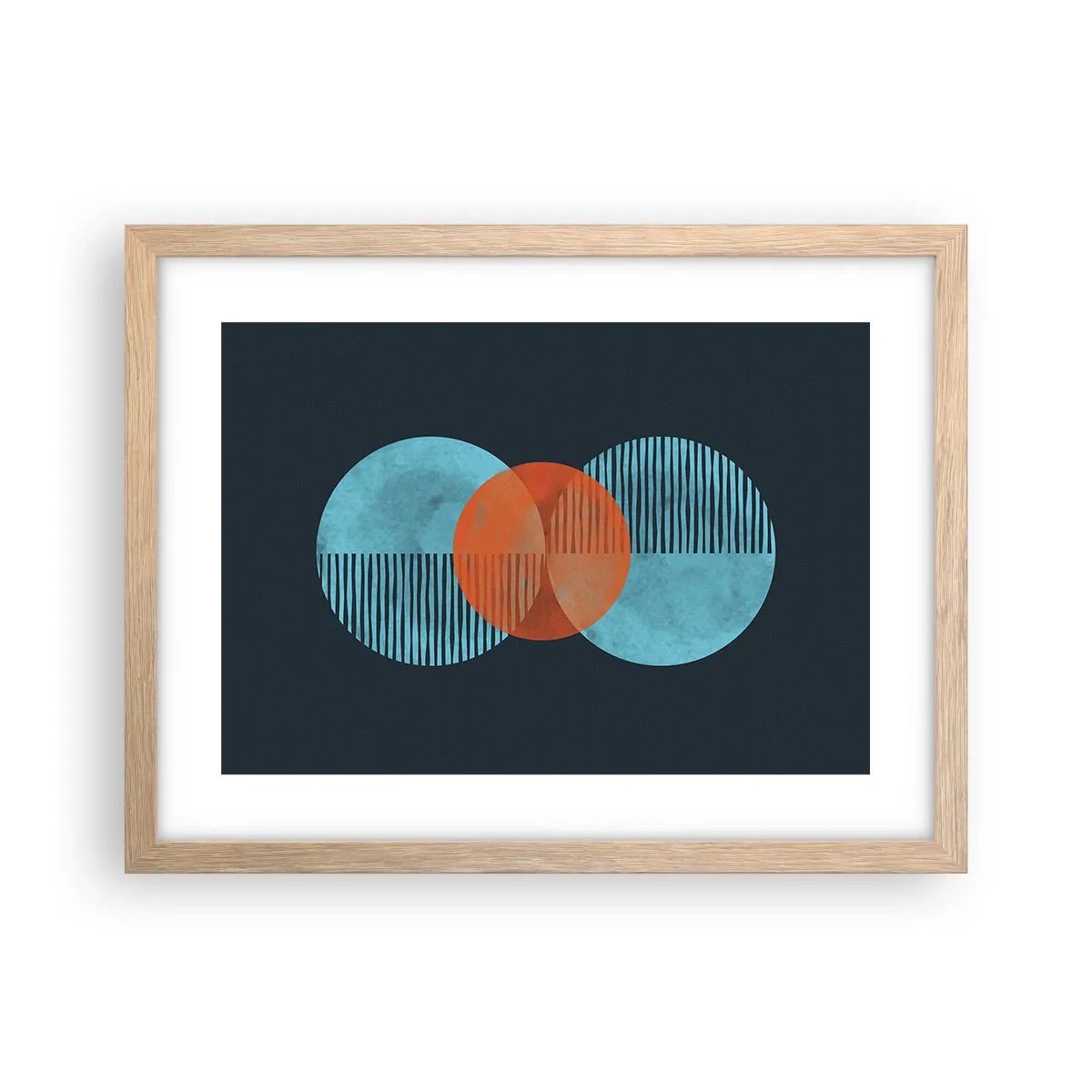 Poster in einem Rahmen aus heller Eiche - Symmetrische Komposition - 40x30 cm