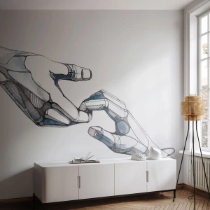 Selbstklebende Fototapete Deluxe Sticker - Eine gute Geste - Abstraktion, Hände, Grafik - 350x256 cm