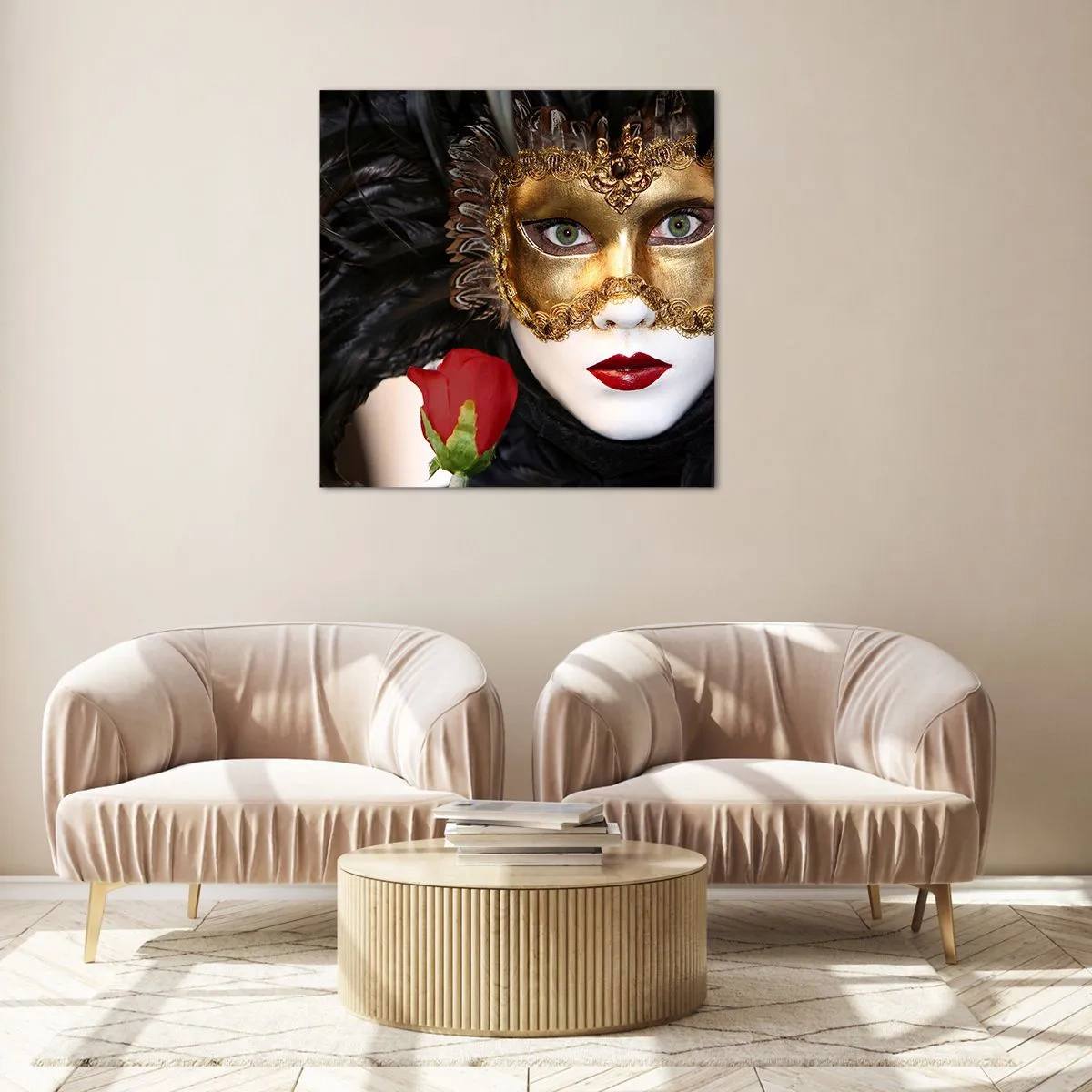 Glasbild - Bild auf glas - Denn das Leben ist ein großer Ball - 60x60 cm