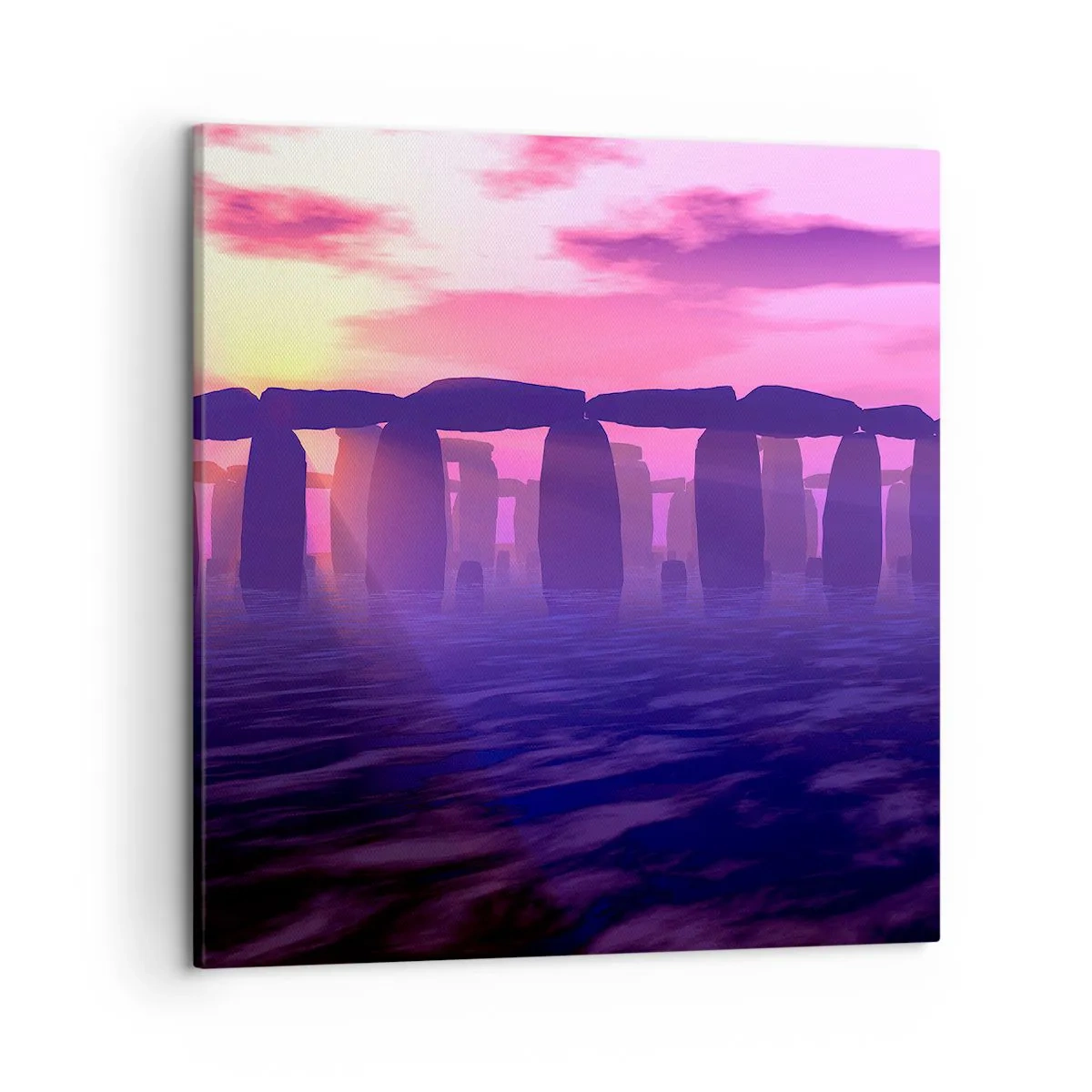 Bild auf Leinwand - Leinwandbild - Geheimnis im Morgengrauen im Nebel - 50x50 cm