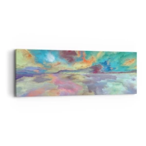 Bild auf Leinwand - Leinwandbild - Zwei Himmel - 90x30 cm
