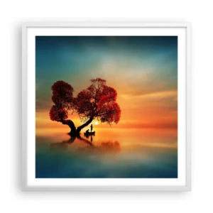 Poster in einem weißen Rahmen - Oddaysons und die Stille der Weltlosen - 60x60 cm