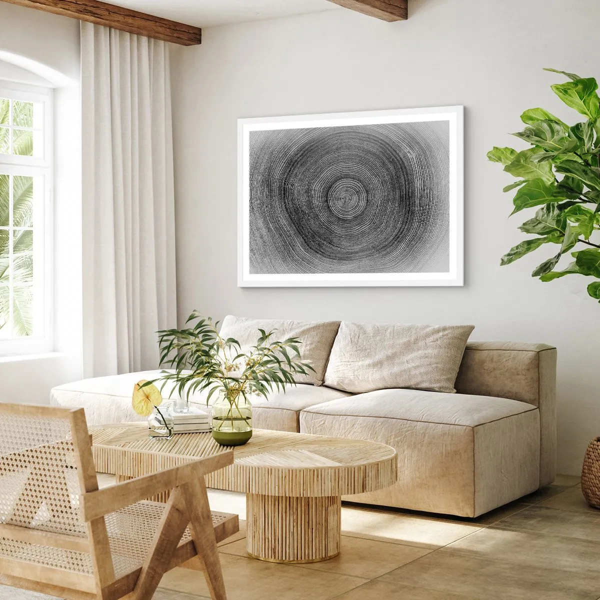 Poster in einem weißen Rahmen - Zeichen der Zeit - 100x70 cm