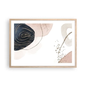 Poster in einem Rahmen aus heller Eiche - Alles fließt - 70x50 cm