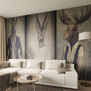 Fototapete Premium Canvas - Lass die Gesten sprechen - Abstraktion, Fantasie, Rippen - 150x105 cm