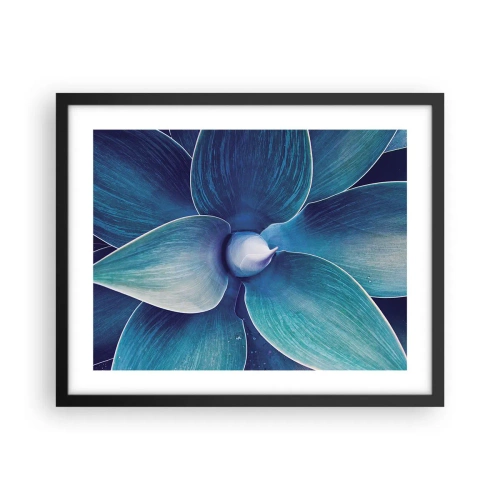 Poster in einem schwarzem Rahmen - Bläulich vom Himmel - 50x40 cm