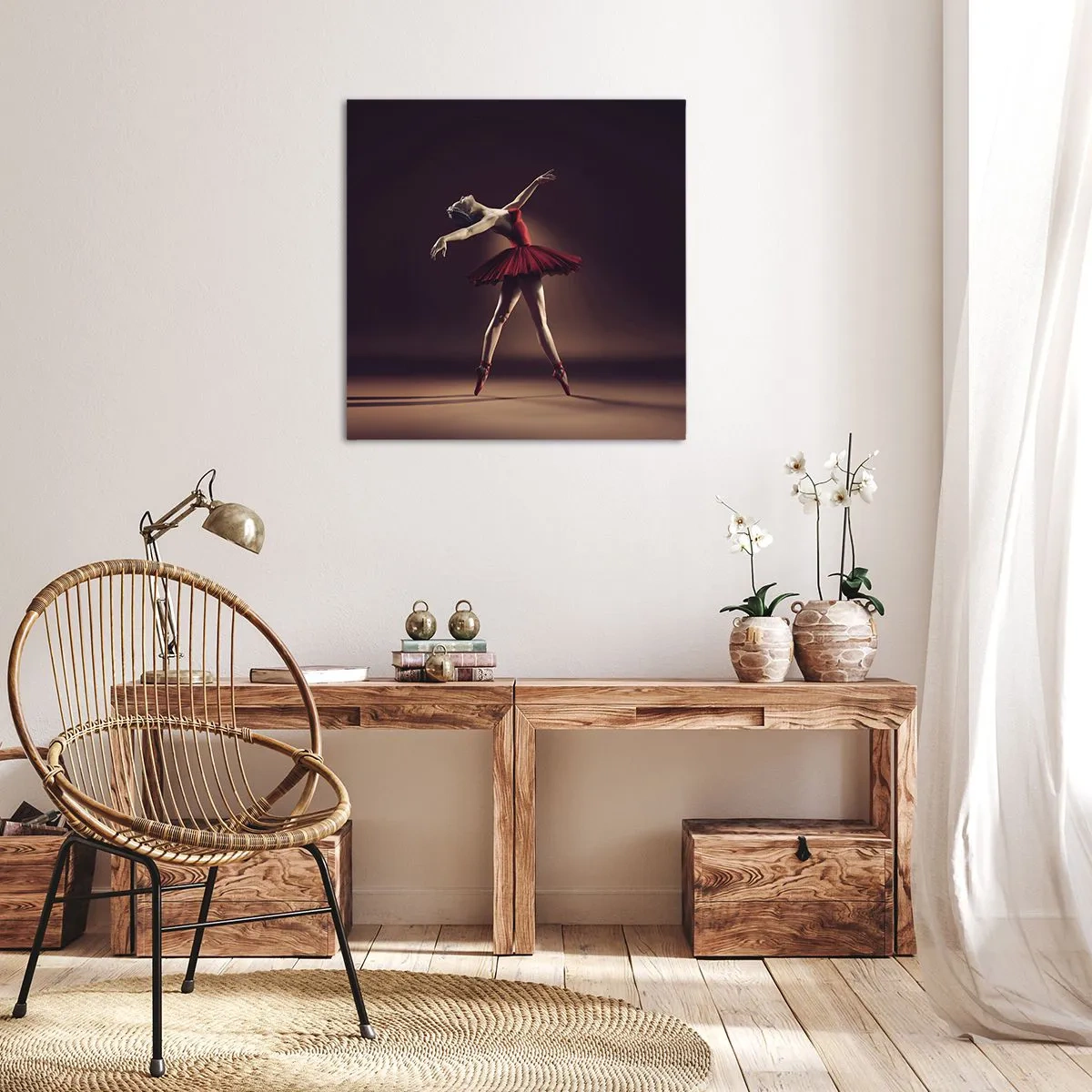 Bild auf Leinwand - Leinwandbild - Eine Primaballerina - 60x60 cm