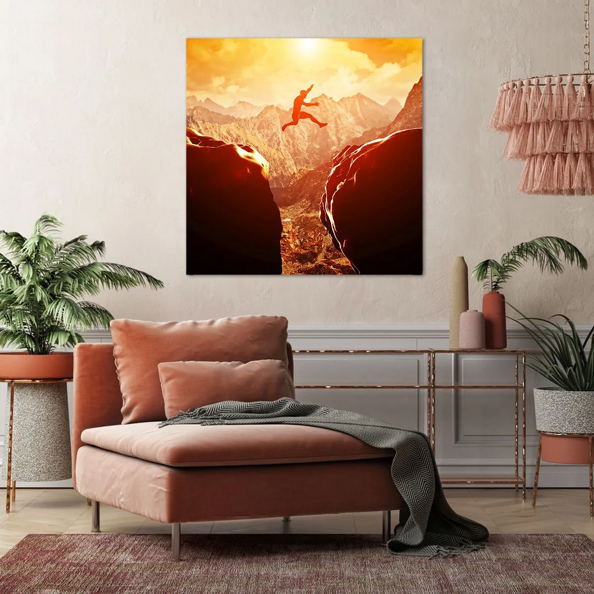 Bild auf Leinwand - Leinwandbild - Grenzen überschreiten - 60x60 cm