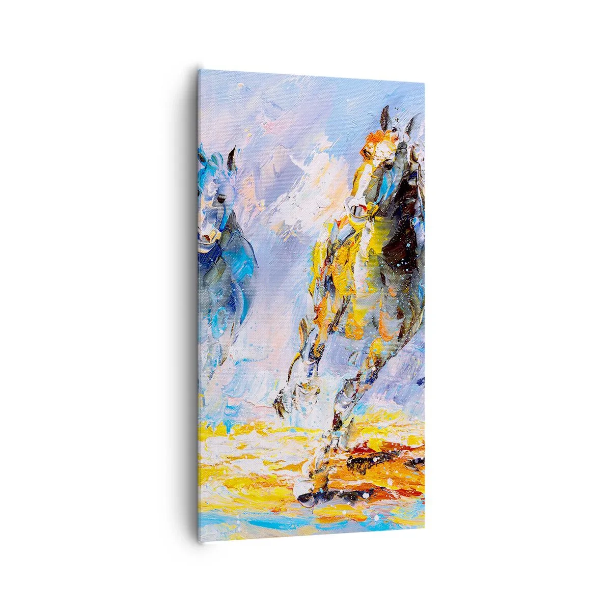 Bild auf Leinwand - Leinwandbild - Galopp durch die Blendung - 65x120 cm