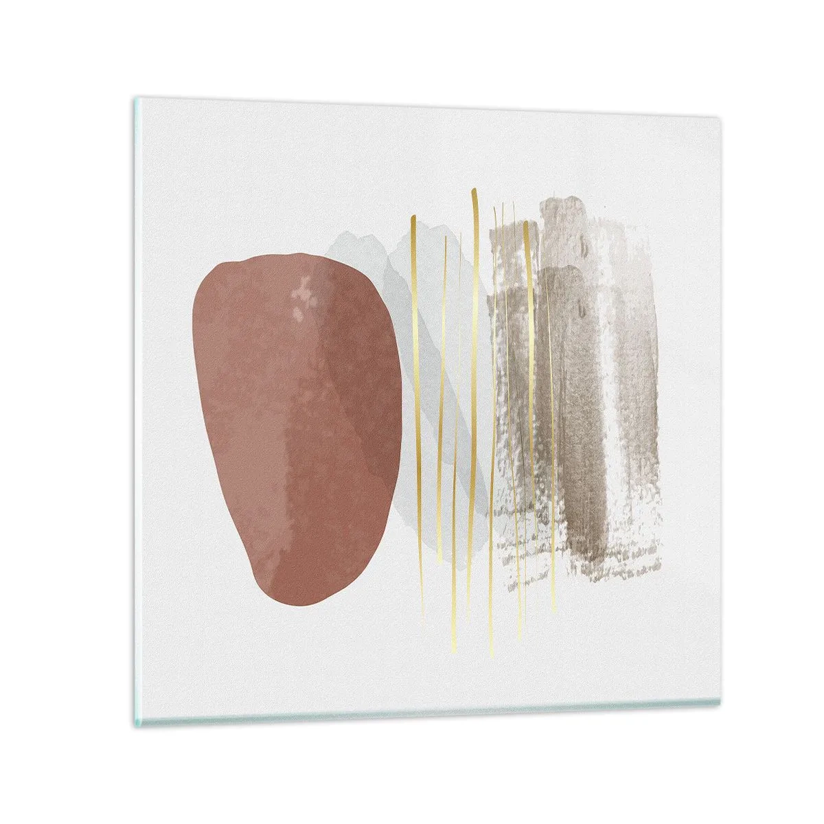 Glasbild - Bild auf glas - Abstrakte Kolonnade - 40x40 cm