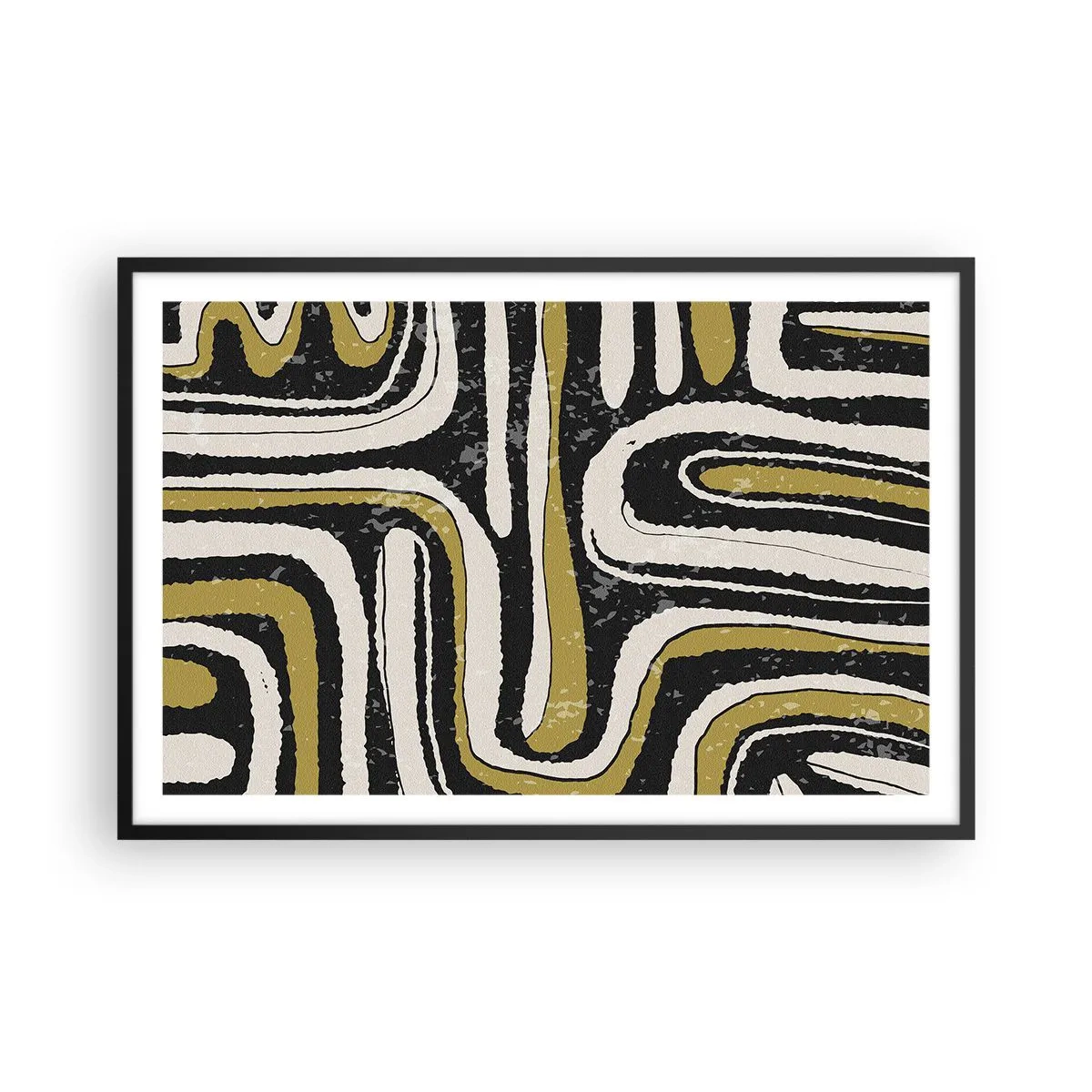 Poster in einem schwarzem Rahmen - Komposition: Straßen und Gassen - 91x61 cm