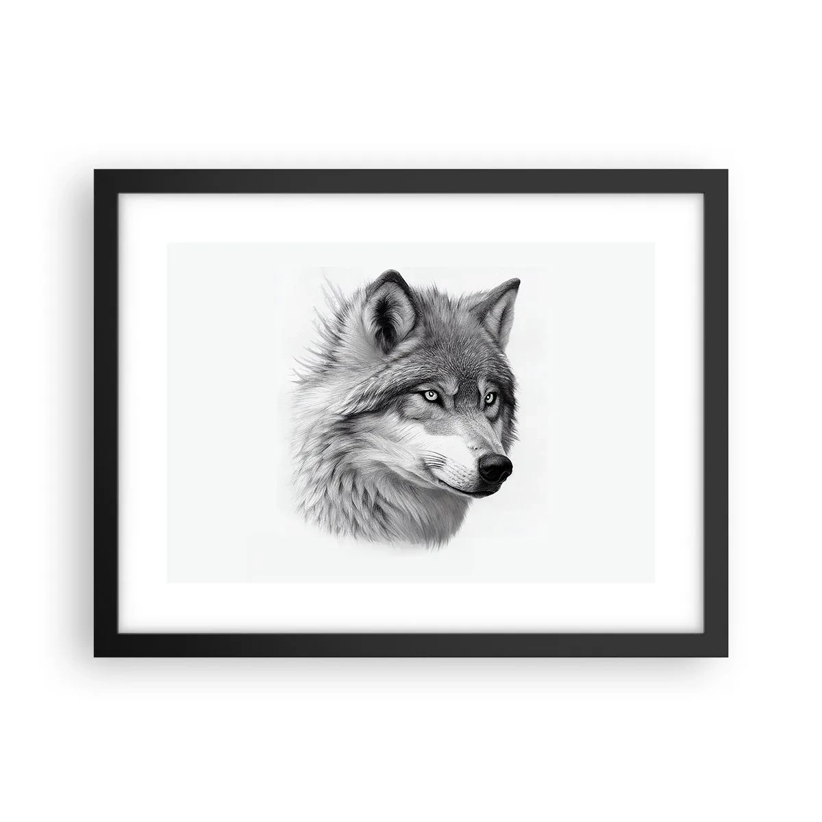 Poster in einem schwarzem Rahmen - Alpha – ohne Zweifel - 40x30 cm