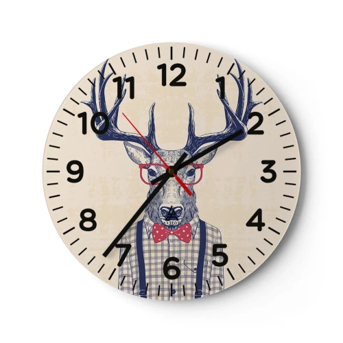 Wanduhr - Glasuhr - Eine lustige Extravaganz - 30x30 cm