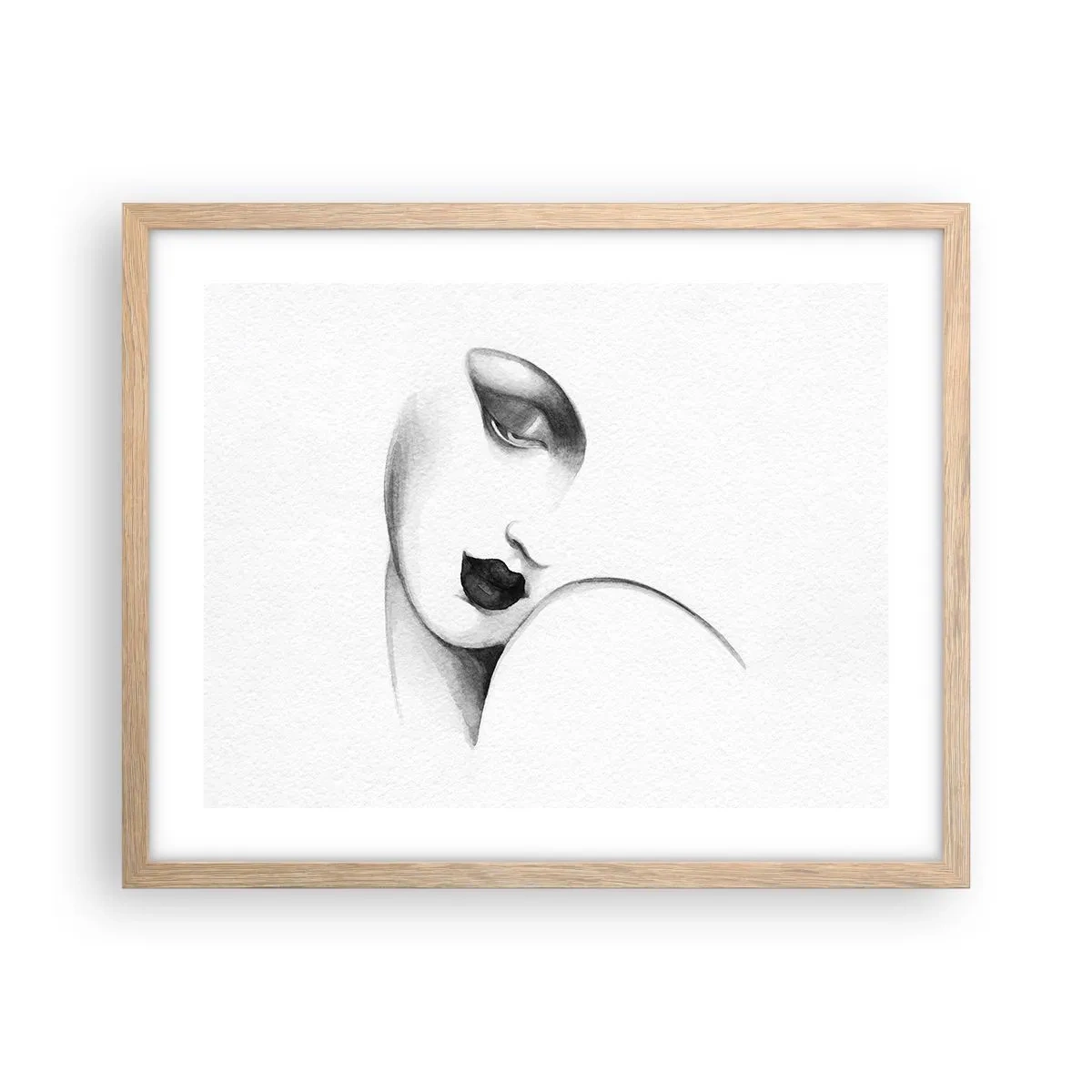 Poster in einem Rahmen aus heller Eiche - Im Stil von Łempicka - 50x40 cm