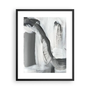 Poster in einem schwarzem Rahmen - Entscheidender Schritt - 40x50 cm