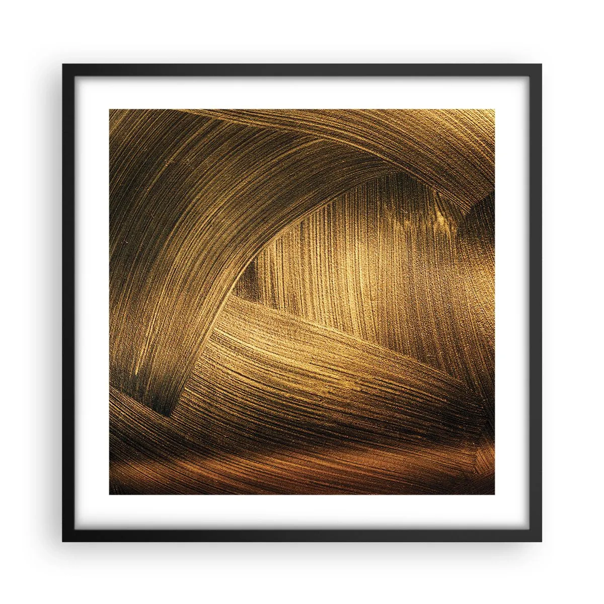 Poster in einem schwarzem Rahmen - In einem goldenen Labyrinth - 50x50 cm