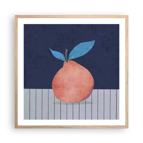 Poster in einem Rahmen aus heller Eiche - Konvexität und Ebene - 60x60 cm