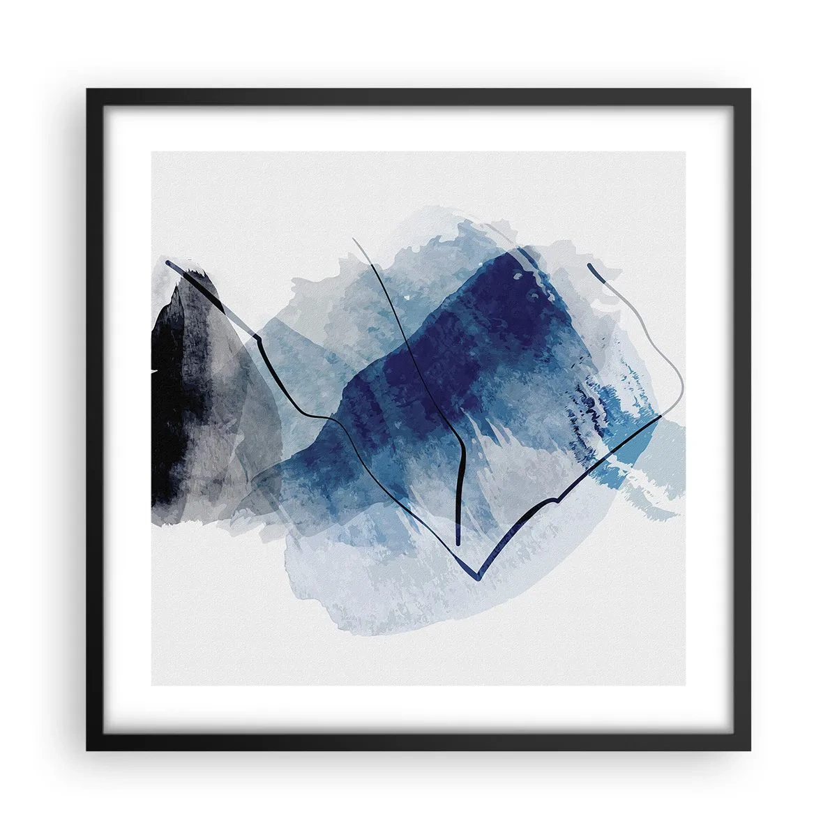 Poster in einem schwarzem Rahmen - Eisberg - 50x50 cm