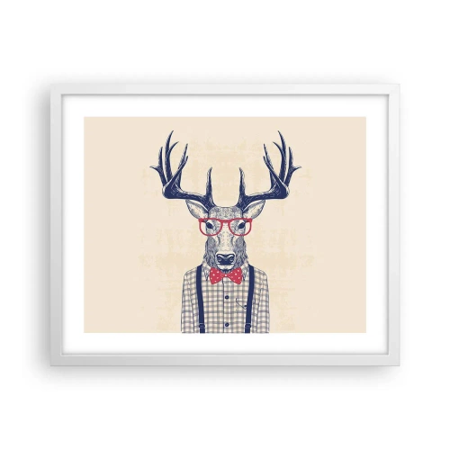 Poster in einem weißen Rahmen - Eine lustige Extravaganz - 50x40 cm