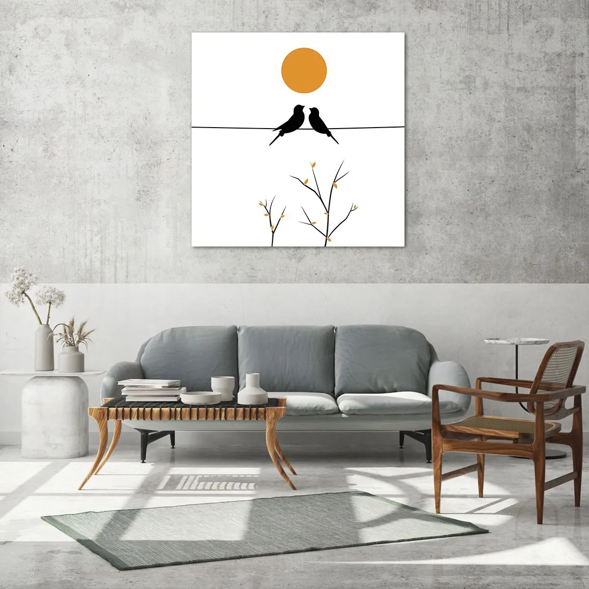 Glasbild - Bild auf glas - Abend der Nachtigallen - 60x60 cm