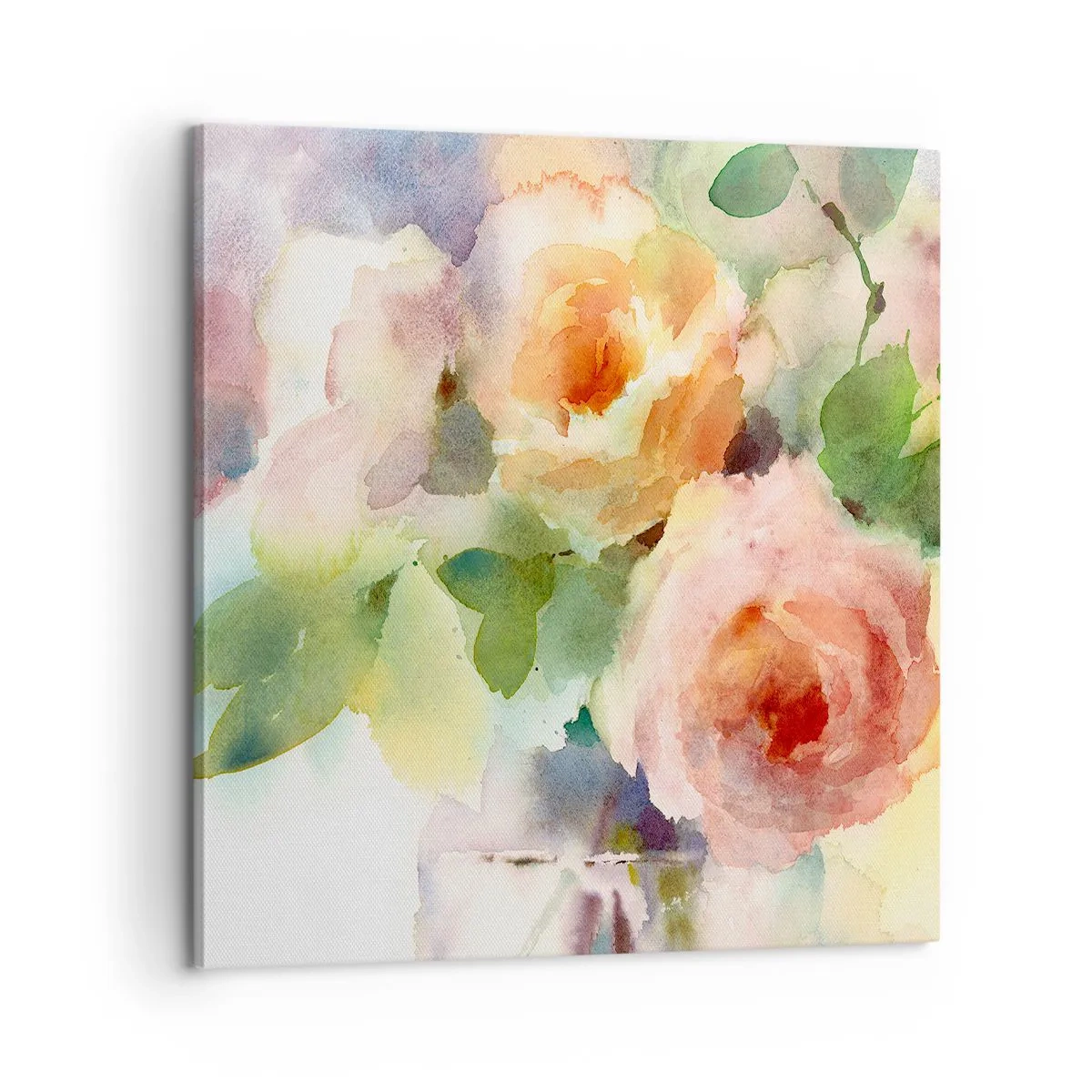 Bild auf Leinwand - Leinwandbild - Zart wie Aquarell - 60x60 cm