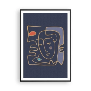 Poster in einem schwarzem Rahmen - In Gedanken - 70x100 cm