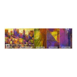 Fototapeten Muster Selbstklebend Deluxe Sticker - Metropolitische Komposition - Abstraktion, Stück, Moderne Kunst - 100x30 cm