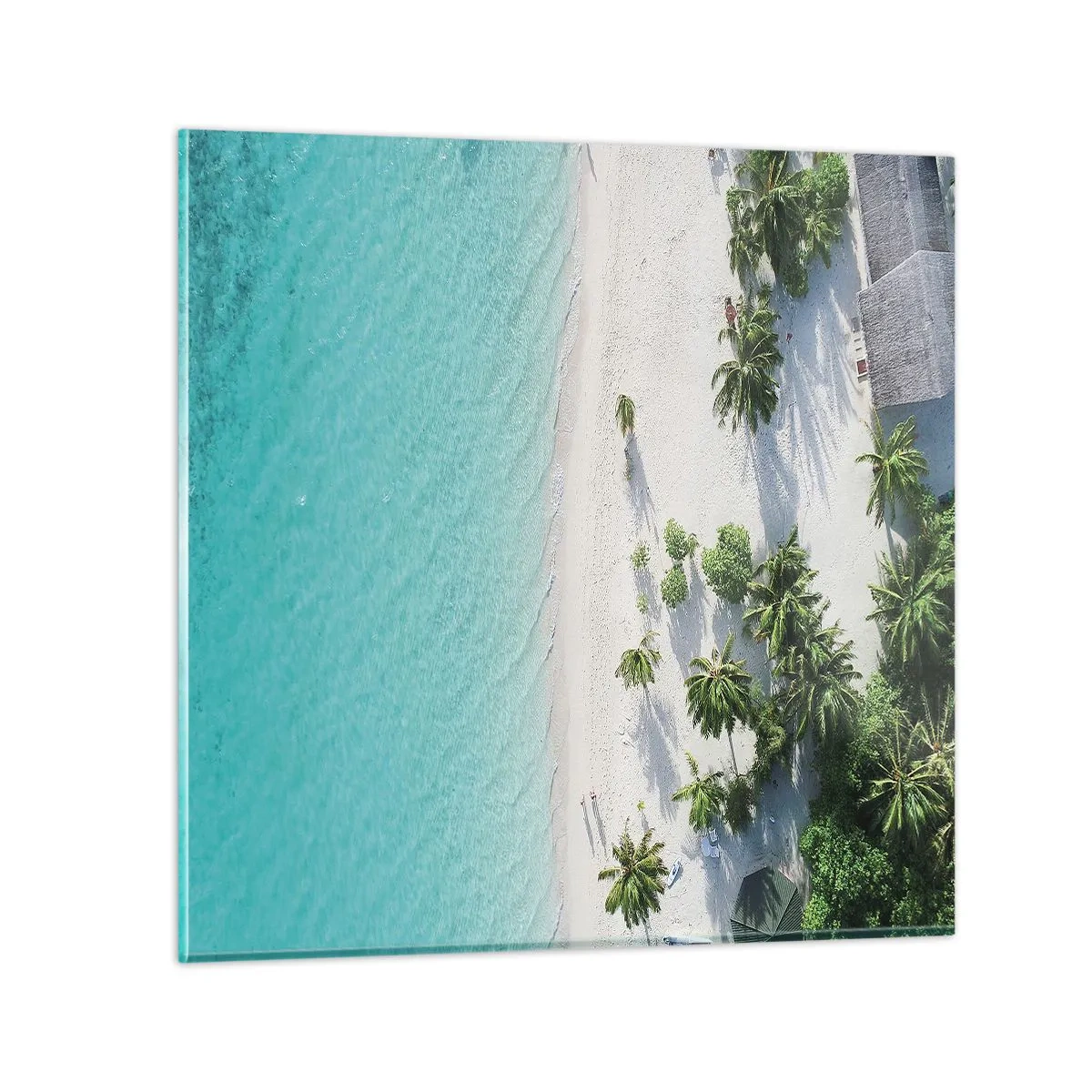 Glasbild - Bild auf glas - Urlaub im Paradies - 40x40 cm