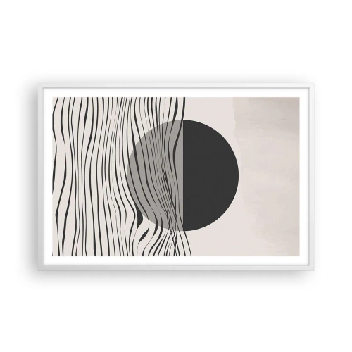 Poster in einem weißen Rahmen - Halbe Komposition - 91x61 cm