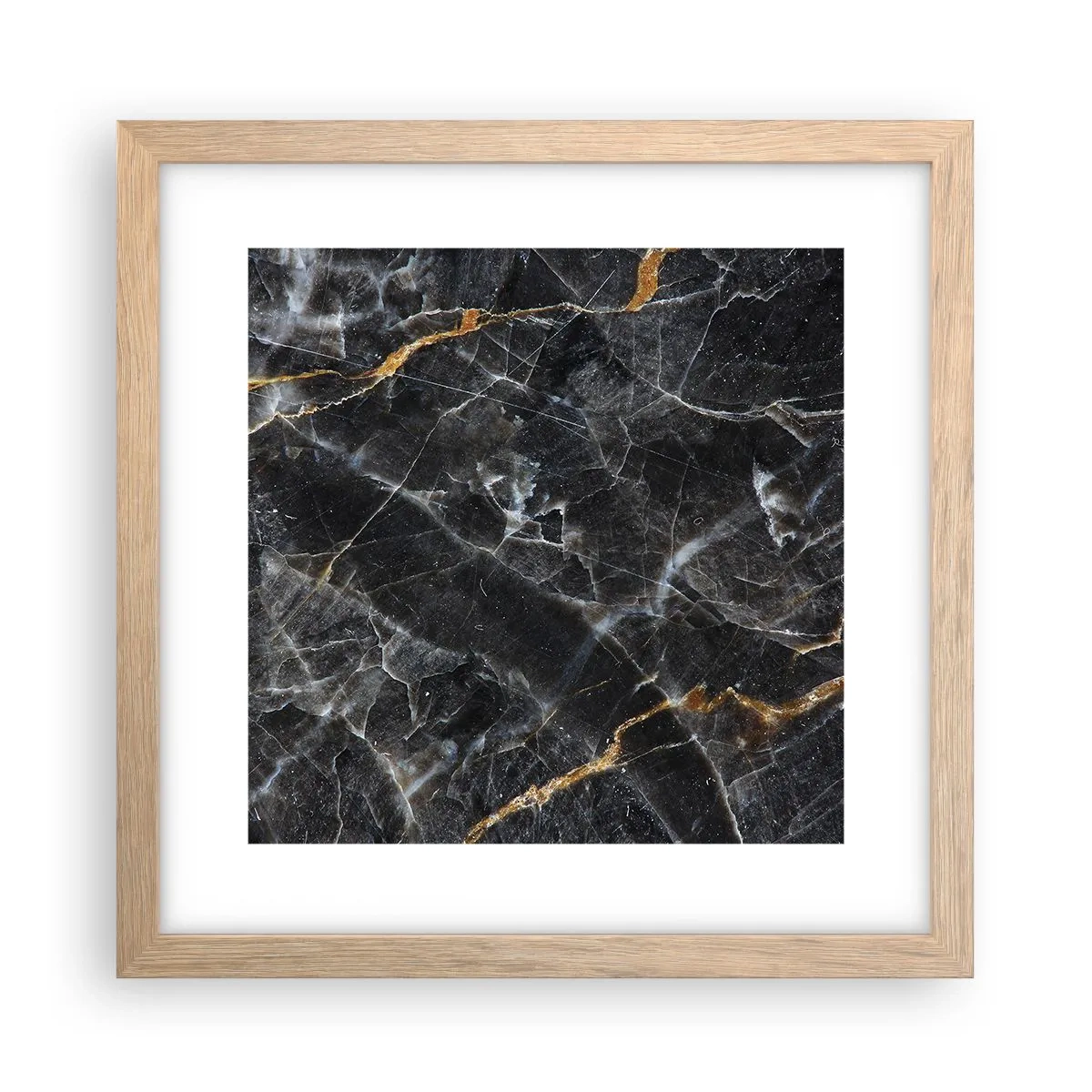 Poster in einem Rahmen aus heller Eiche - Das Innenleben des Steins - 30x30 cm