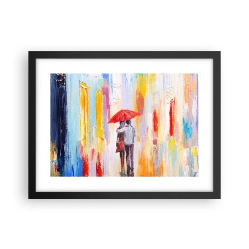 Poster in einem schwarzem Rahmen - Lass es weiter regnen - 40x30 cm