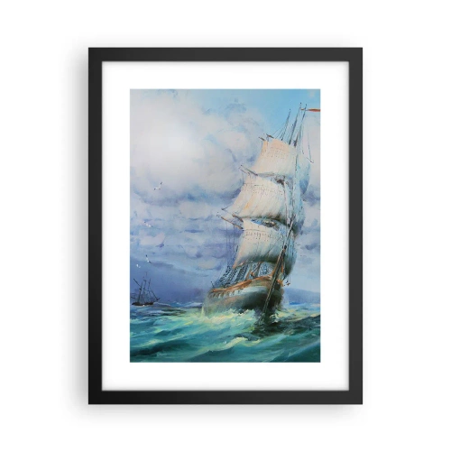 Poster in einem schwarzem Rahmen - Guter Wind - 30x40 cm