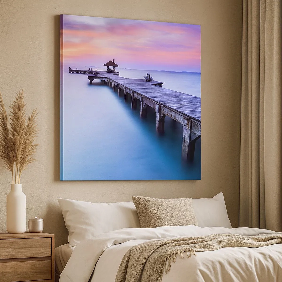 Bild auf Leinwand - Leinwandbild - Ein Meer der Ruhe bis zum Horizont - 30x30 cm