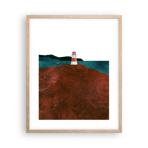Poster in einem Rahmen aus heller Eiche - Aufs Meer starren - 40x50 cm