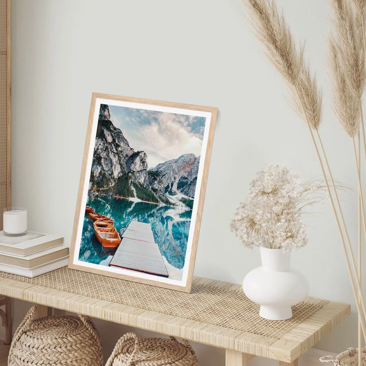 Poster in einem Rahmen aus heller Eiche - Wir zeigen Ihnen Schönheit - 40x50 cm