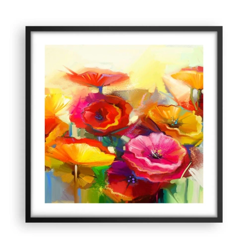 Poster in einem schwarzem Rahmen - Nicht nur rot - 50x50 cm